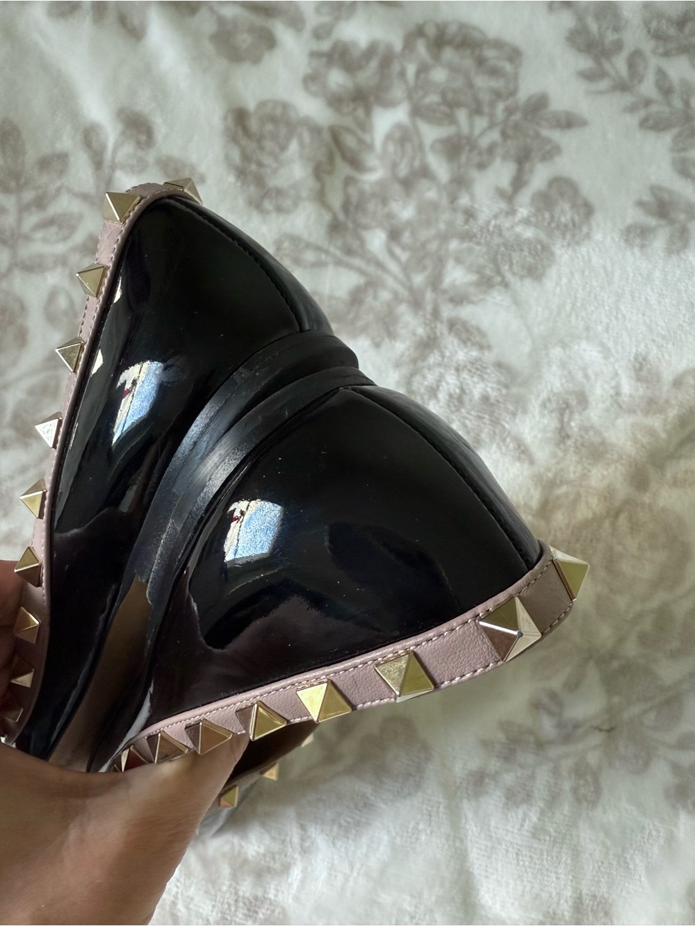 Valentino Rockstud Pointed Toe Ballet Flats - Picture 7 of 12
